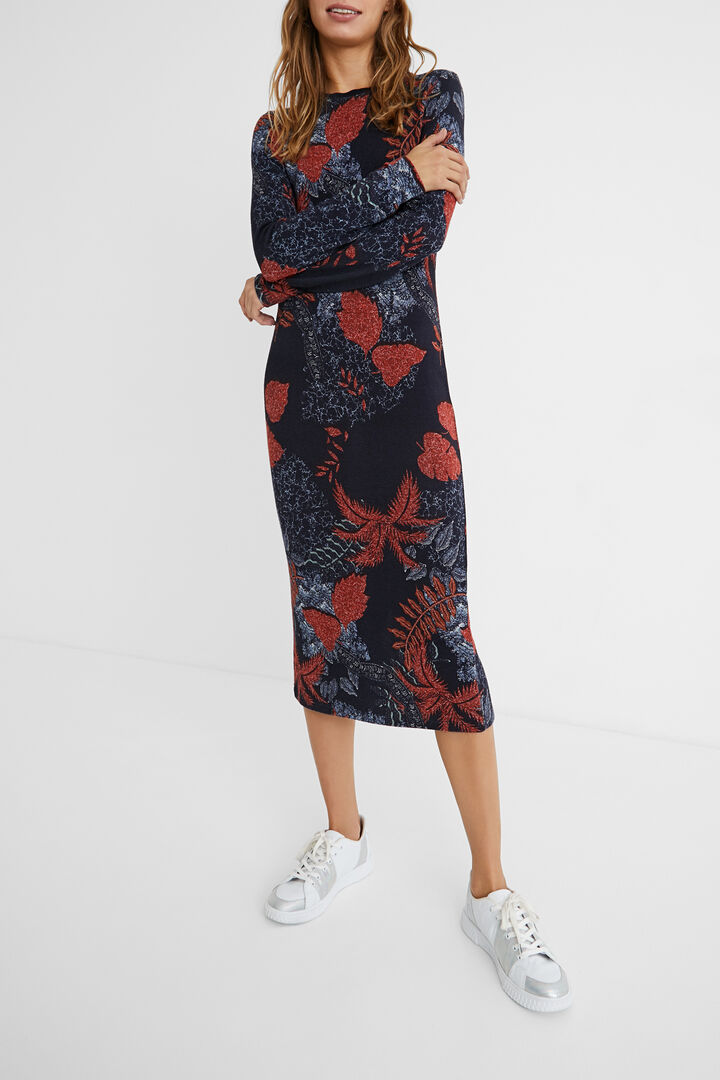 Vestido slim punto floral | Desigual