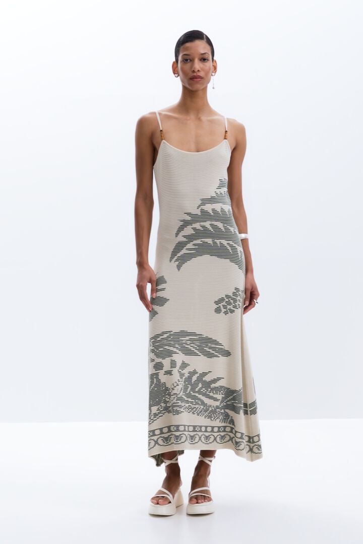 Vestido textura palmeras | Desigual