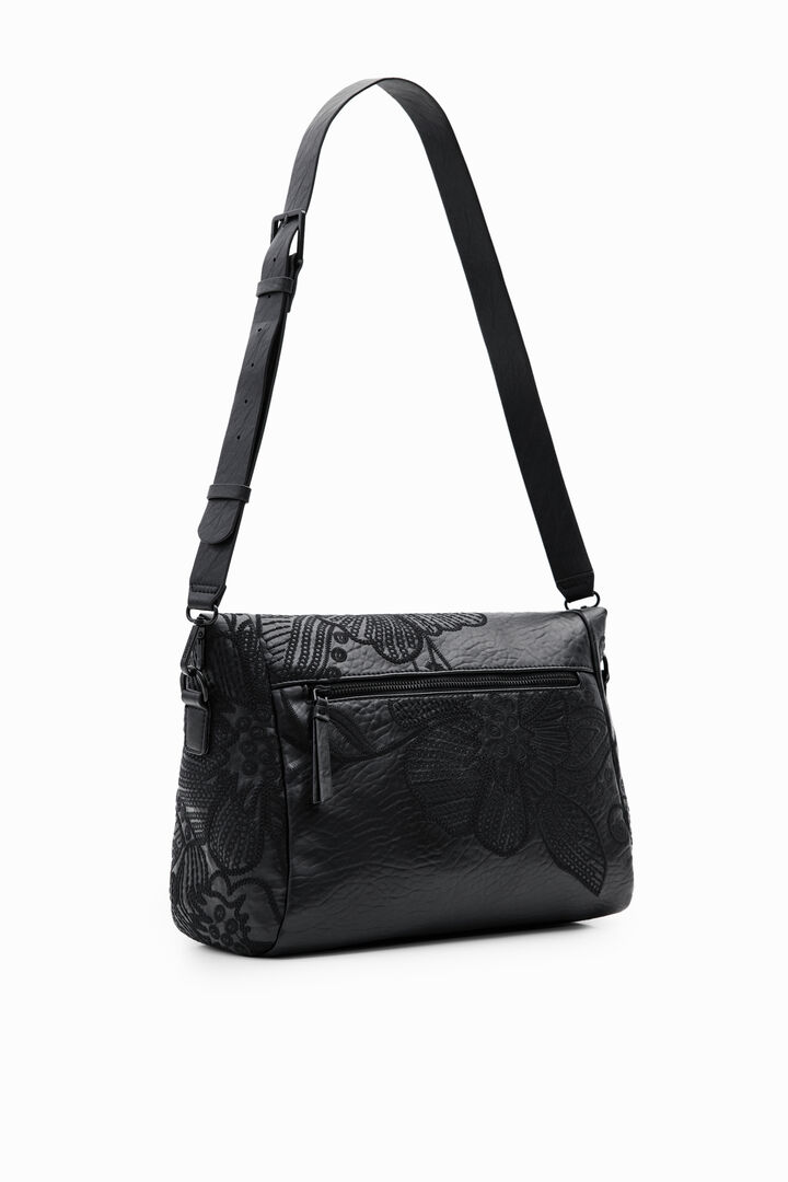 Bolso M bordado flores | Desigual