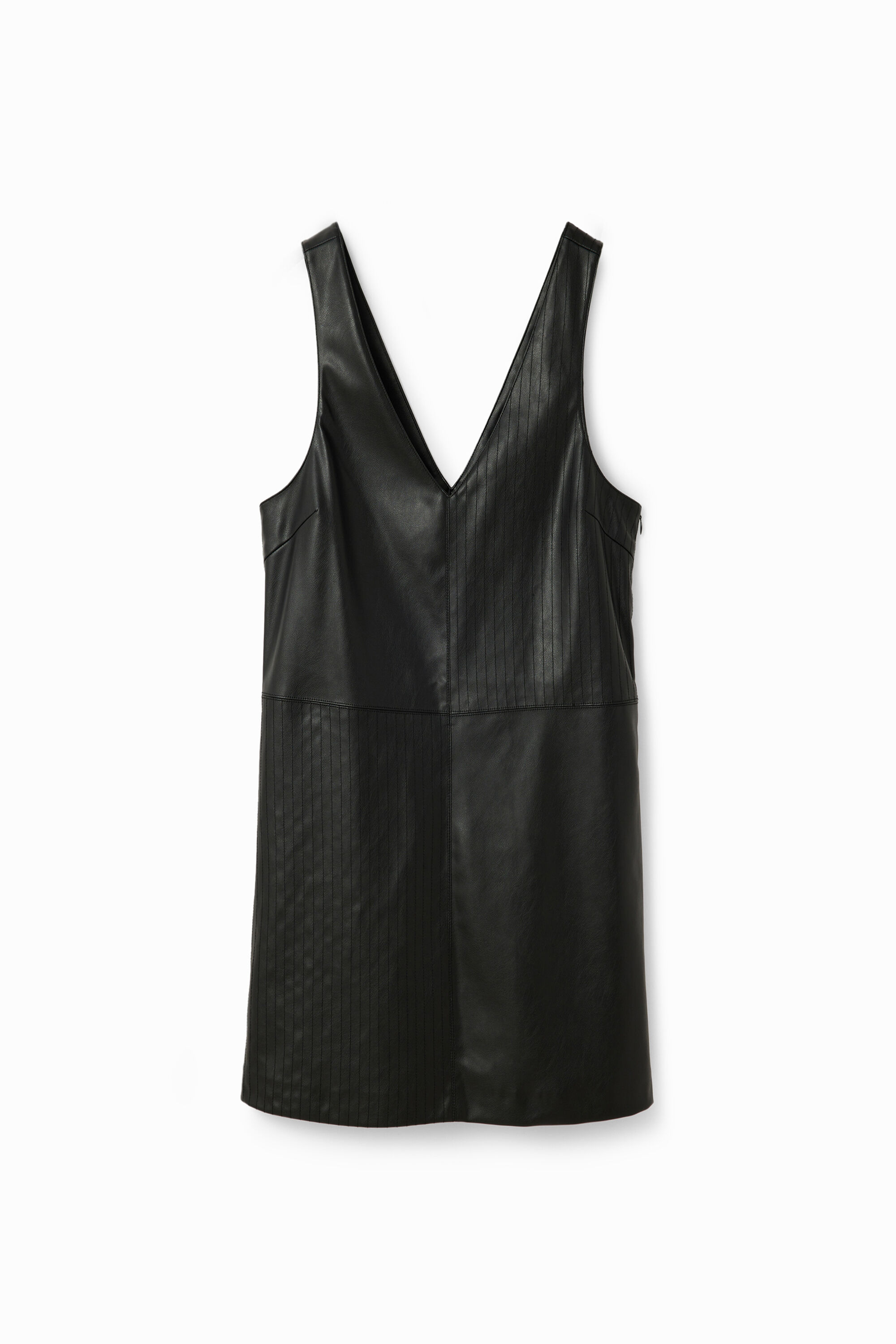 Women s Leather effect pinafore dress I Desigual