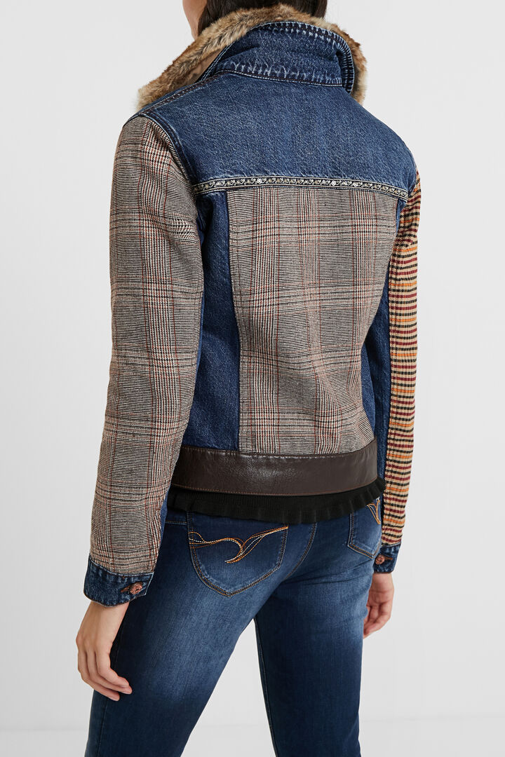 Tartan denim jacket | Desigual