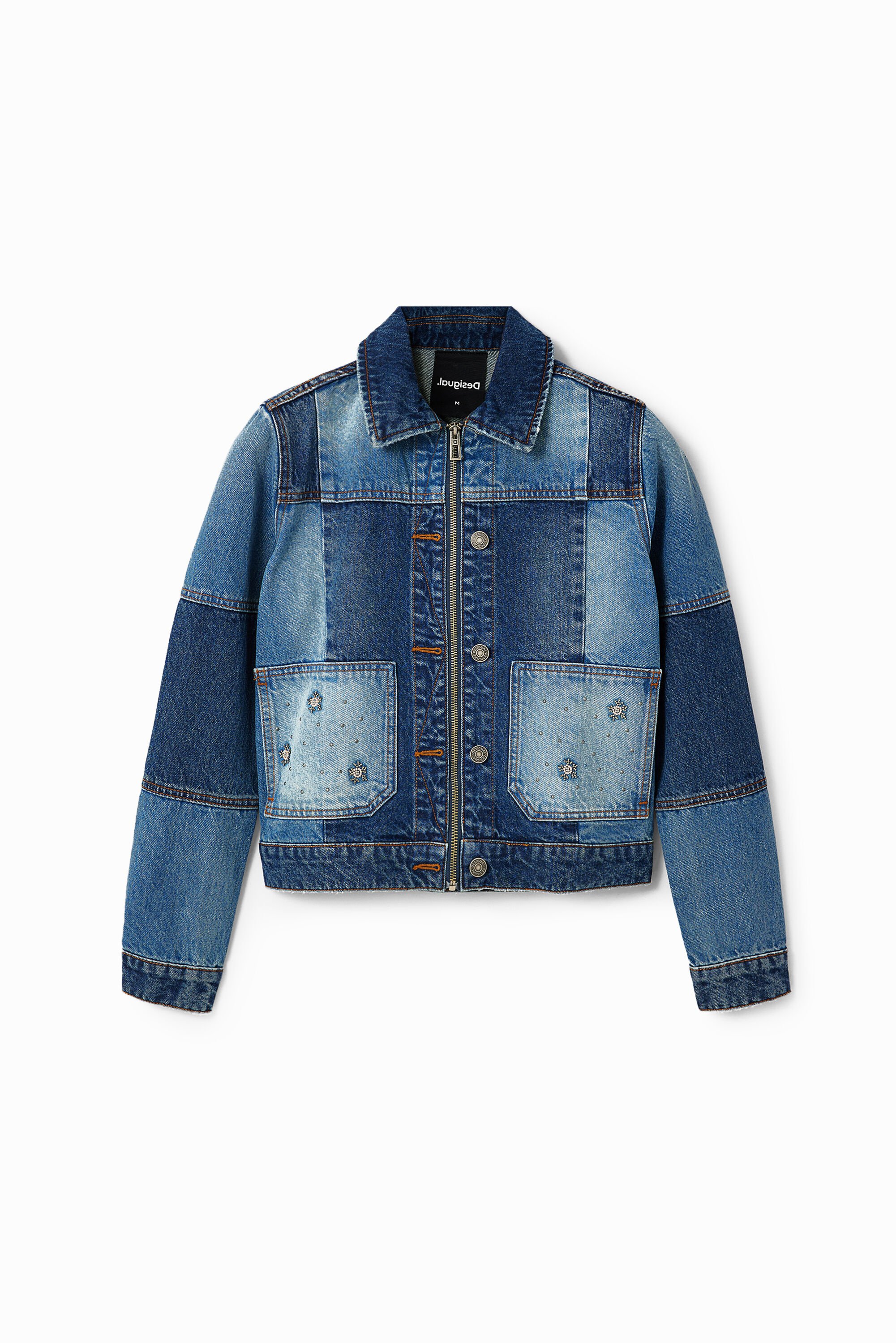Patchwork discount jeans jacket
