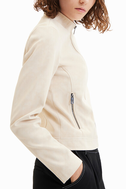 Chaqueta biker efecto ante