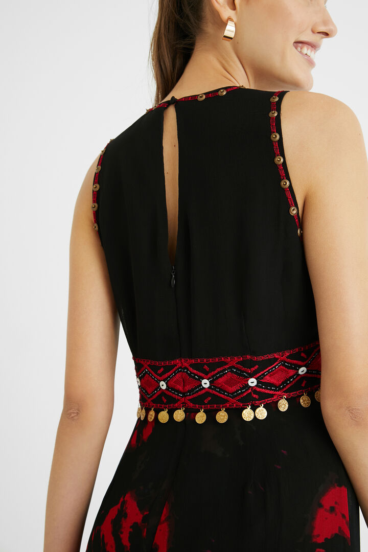 Robe mi-longue coupe slim fendue | Desigual