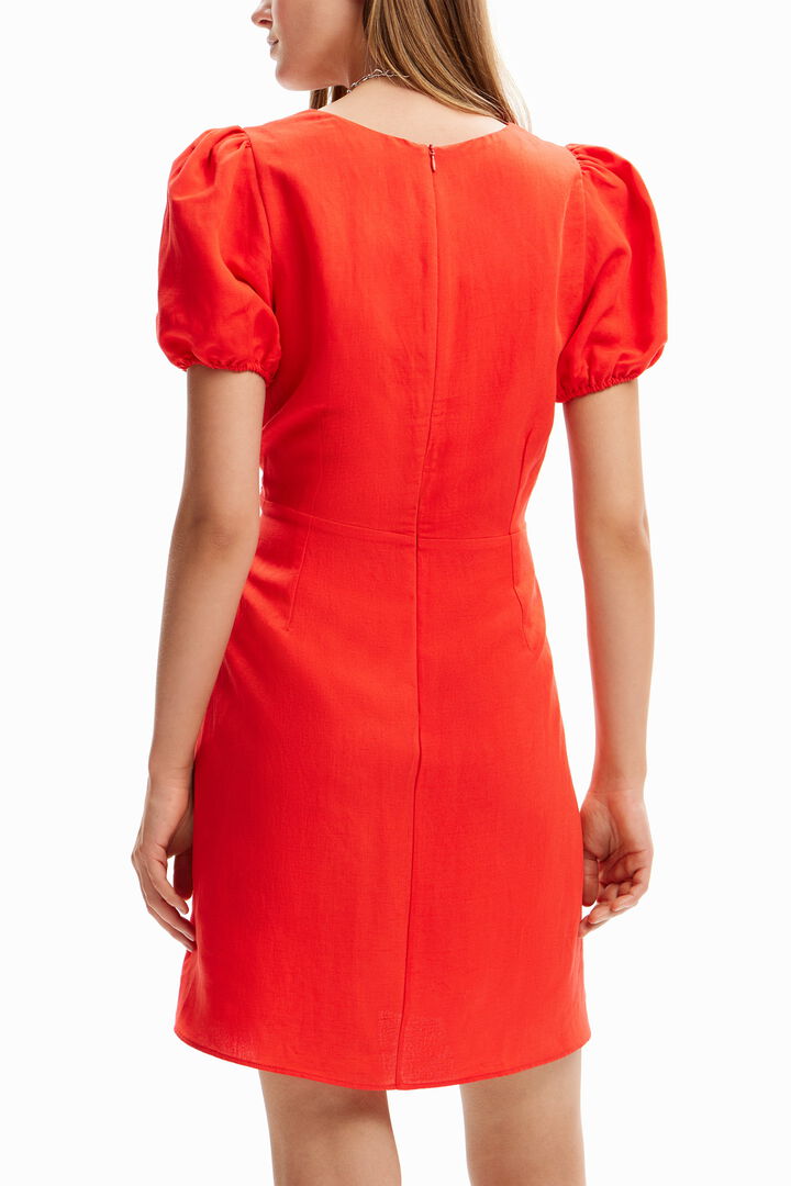 Short puff-sleeve dress | Desigual