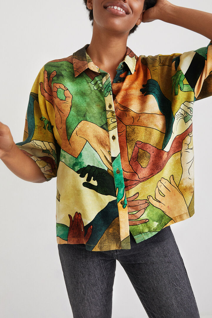 Camisa corta oversize tencel | Desigual