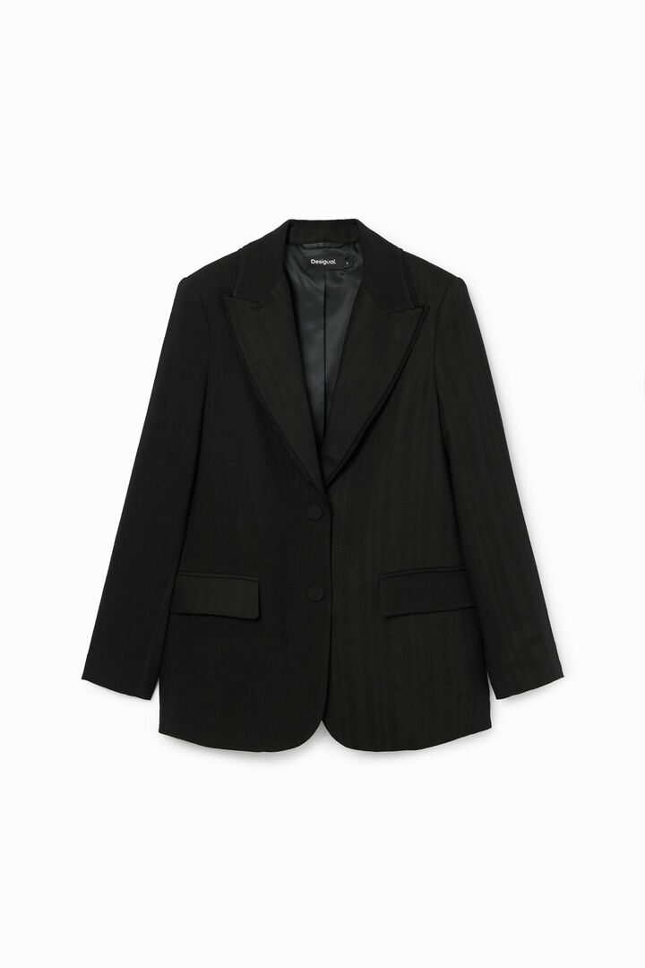 Blazer recta textura | Desigual