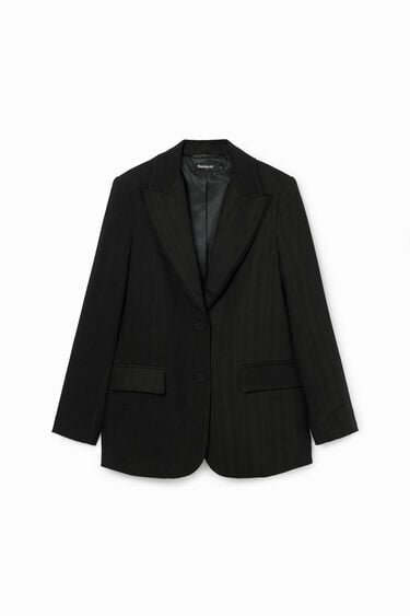 Straight textured blazer | Desigual