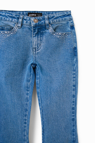 Betsy Trotwood indendørs Rummelig Girls' Shiny flare jeans I Desigual.com