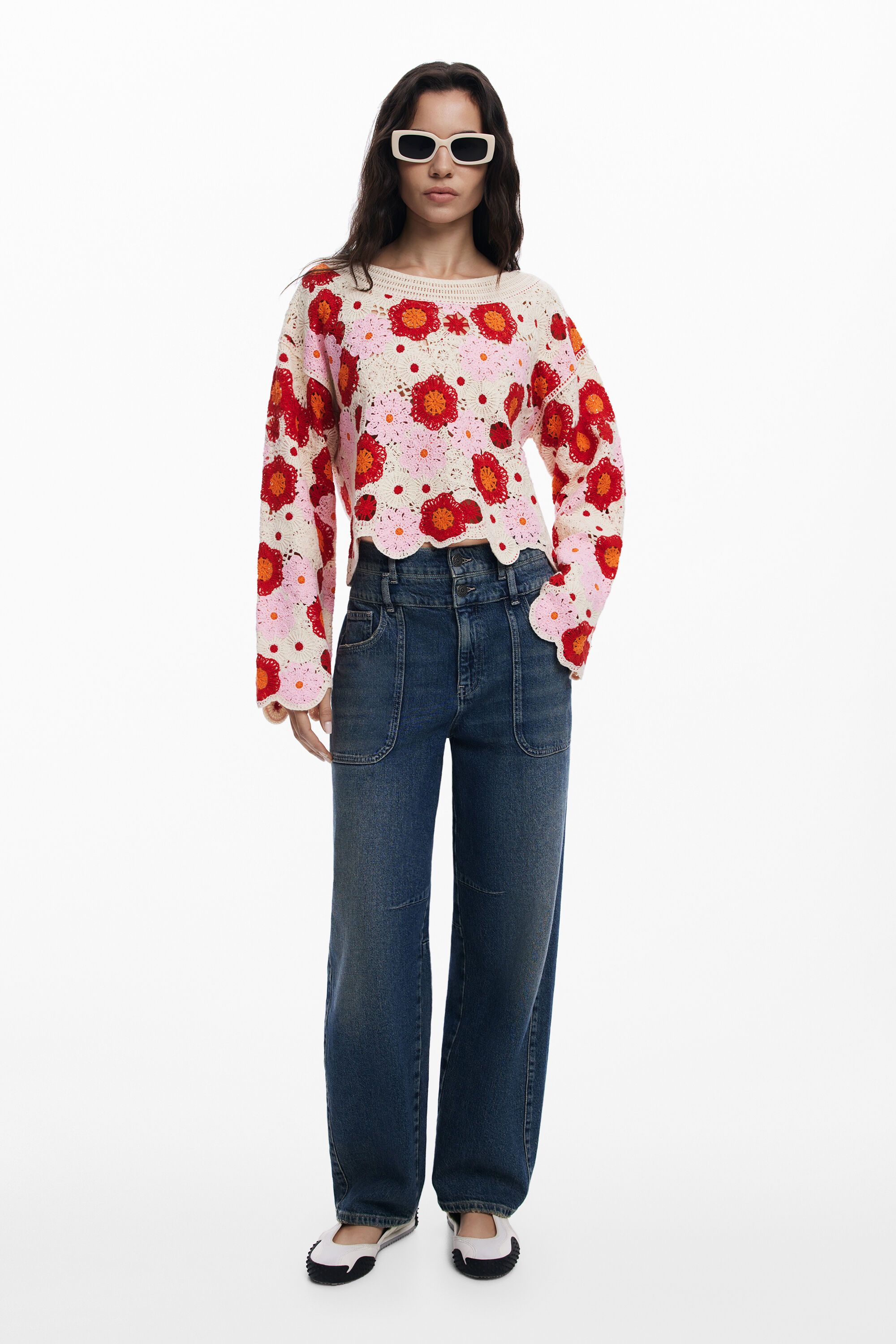 Multicolor crochet top Women's I Desigual.com