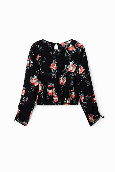 Blusa mangas ajustables floral | Desigual
