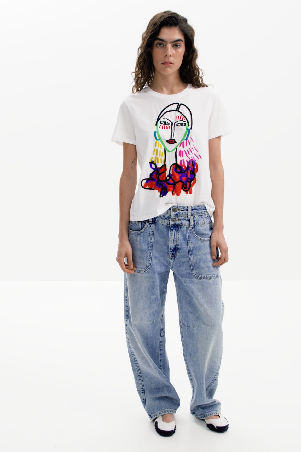Arty print T-shirt Women's I Desigual.com