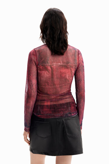 Samarreta tul efecte denim | Desigual