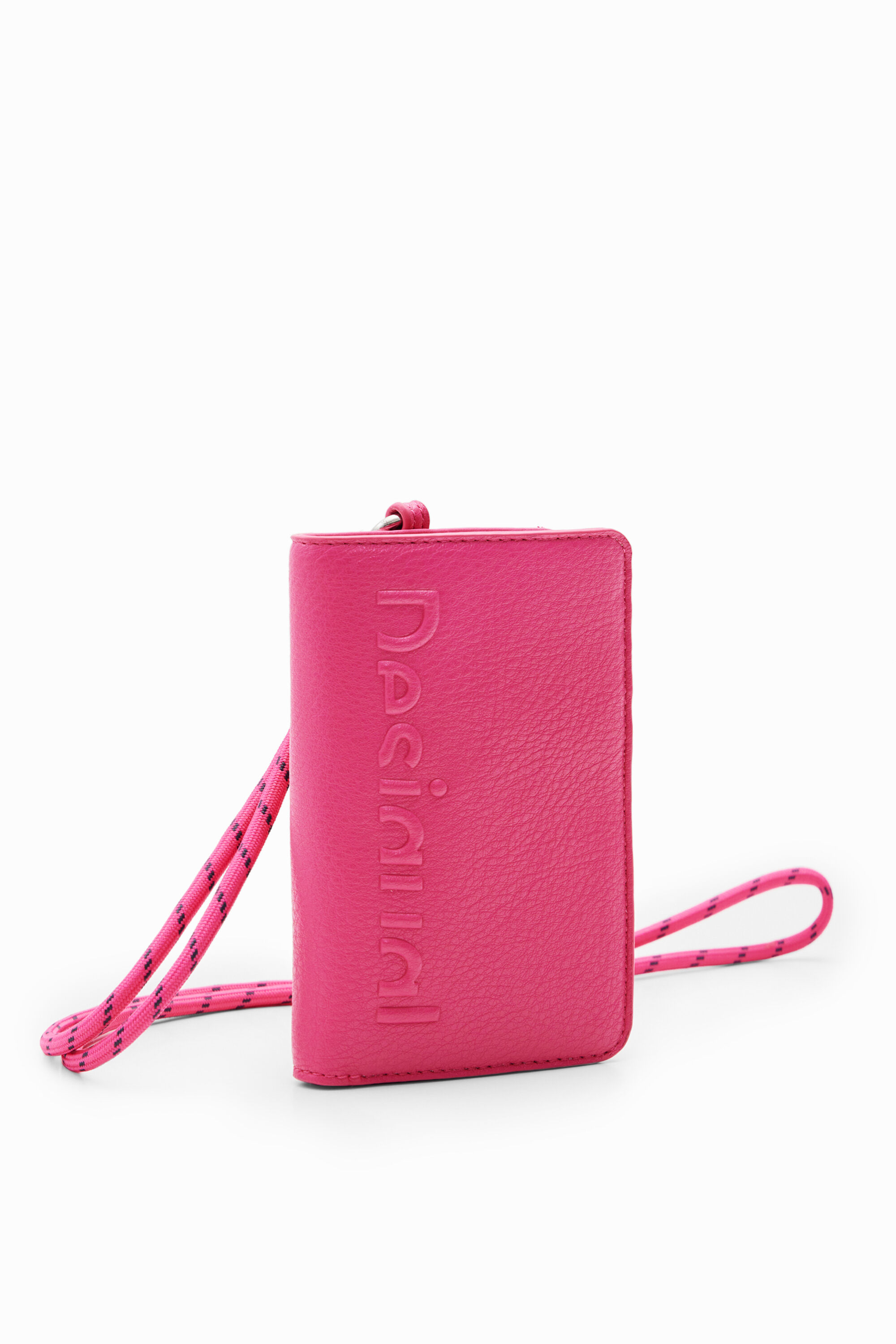 Desigual, Mittelgroße Brieftasche Trageriemen, Polyurethan, Rot, U