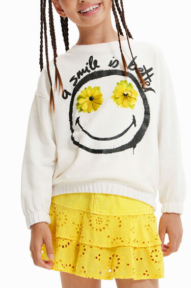 Sudadera Smiley® flores | Desigual