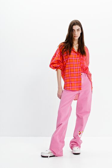 Camisa oversize patch quadres | Desigual