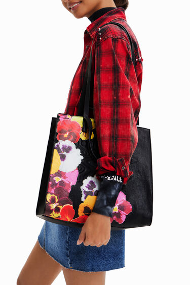 Large floral shopper bag | Desigual