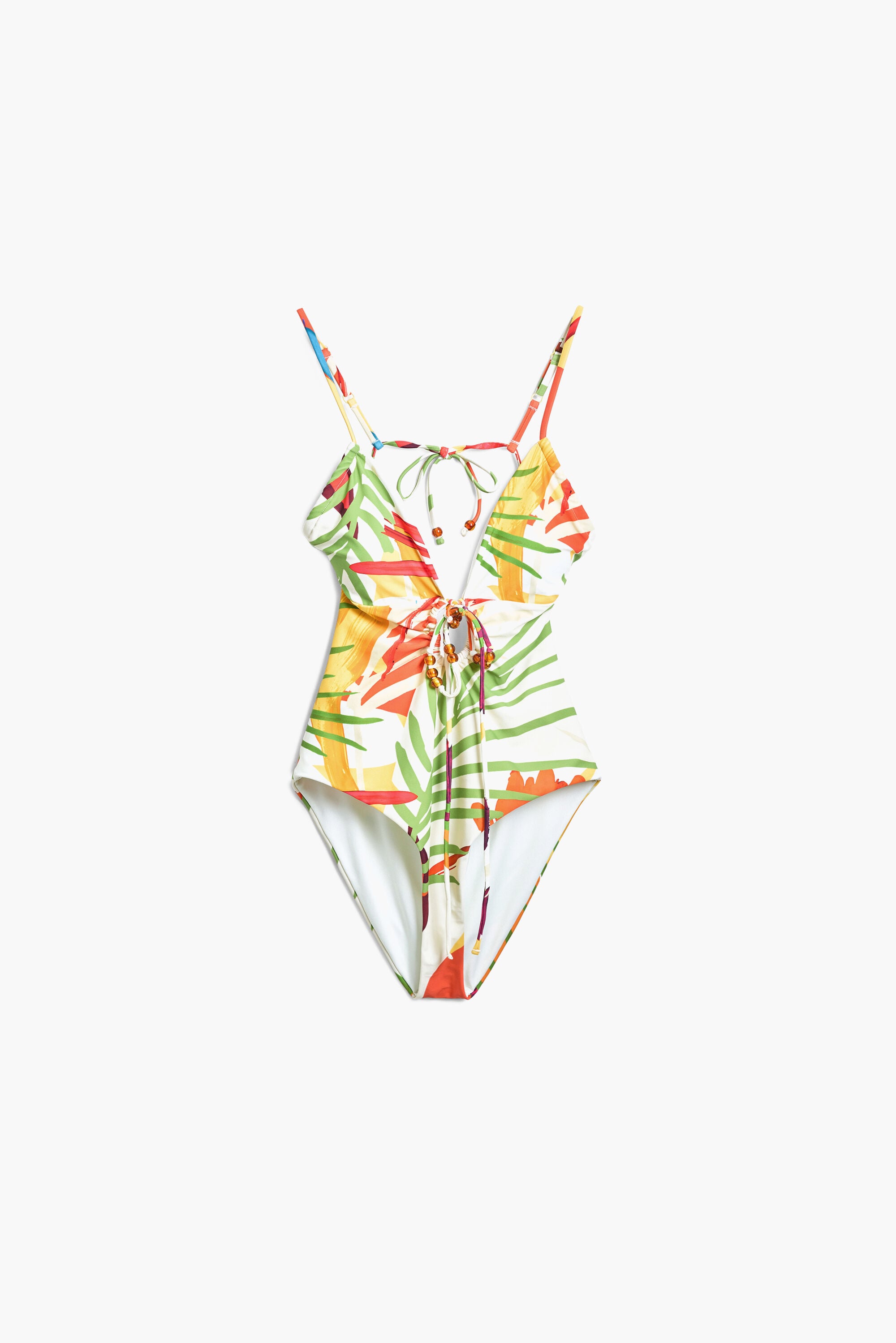 Bañador tropical, Blanco,