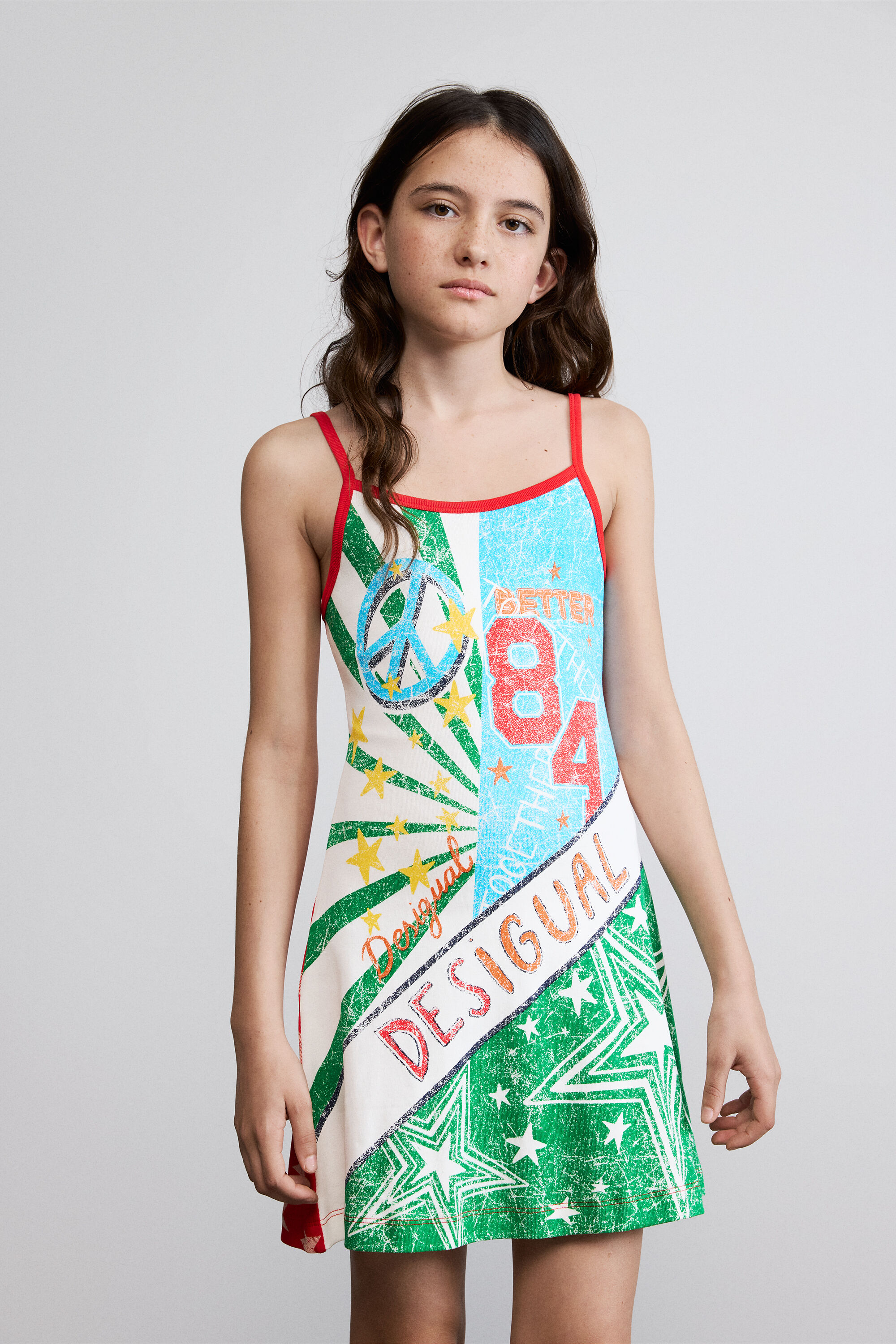 Vestido estampado multicolor