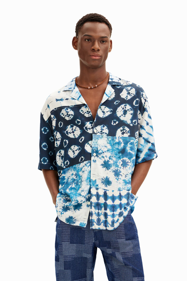 Camicia patch tie-dye