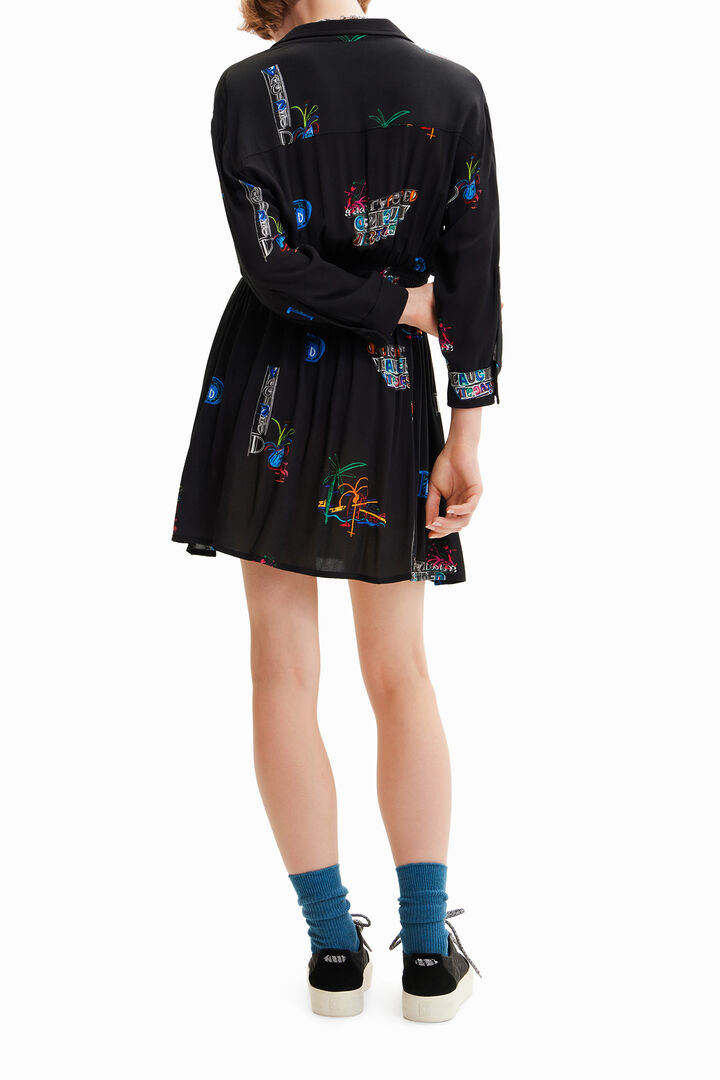Short illustration shirt dress | Desigual