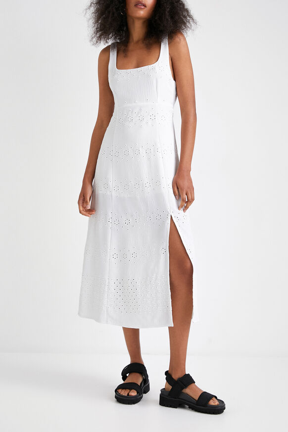 Long broderie anglaise dress | Desigual