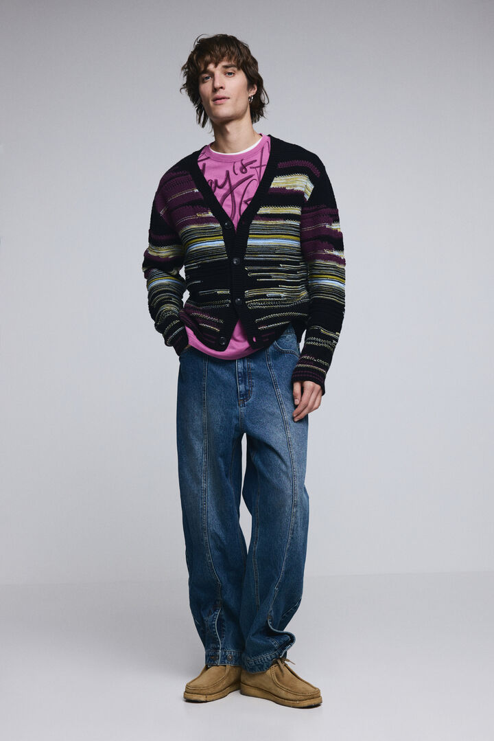 Striped cardigan sweater | Desigual