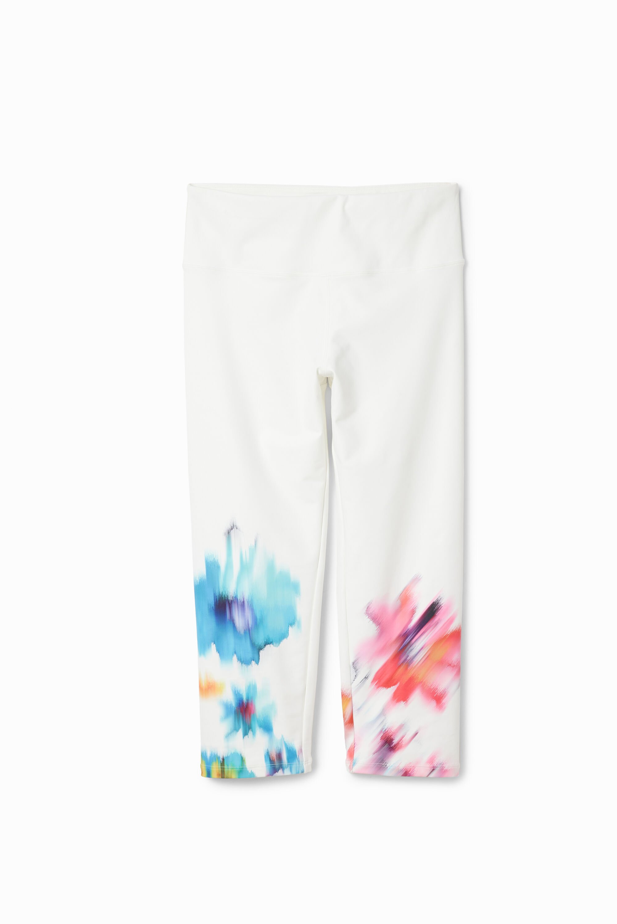 Legging de sport court fleurs