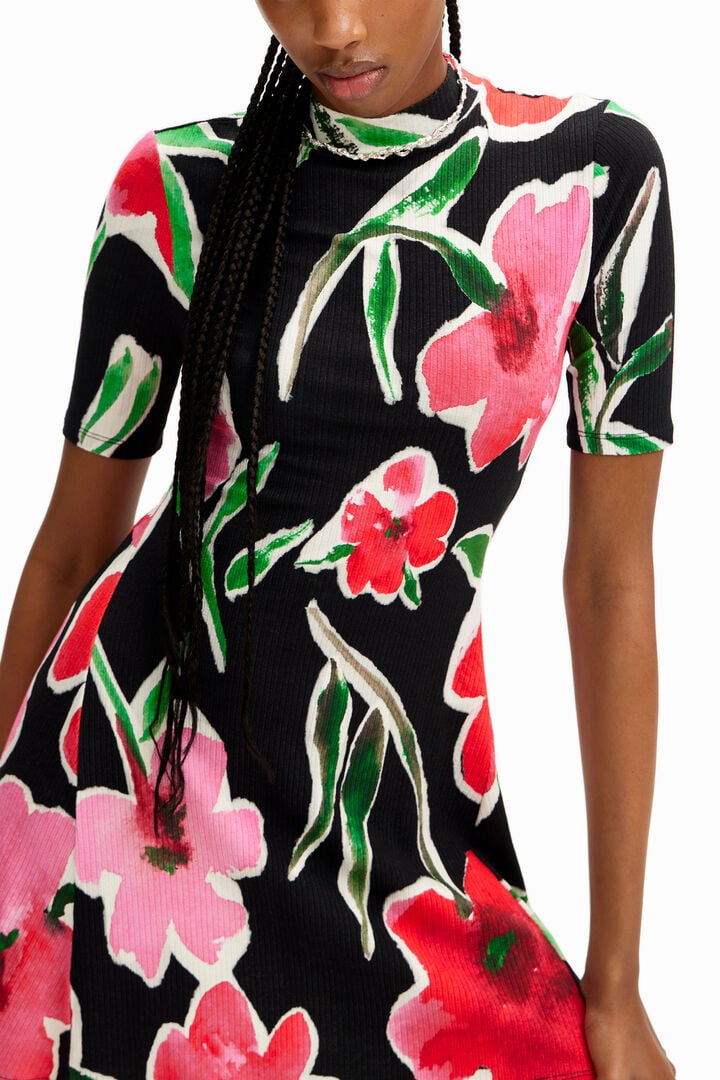 Short floral skater dress | Desigual
