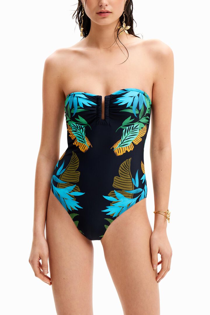 Bañador bandeau tropical | Desigual