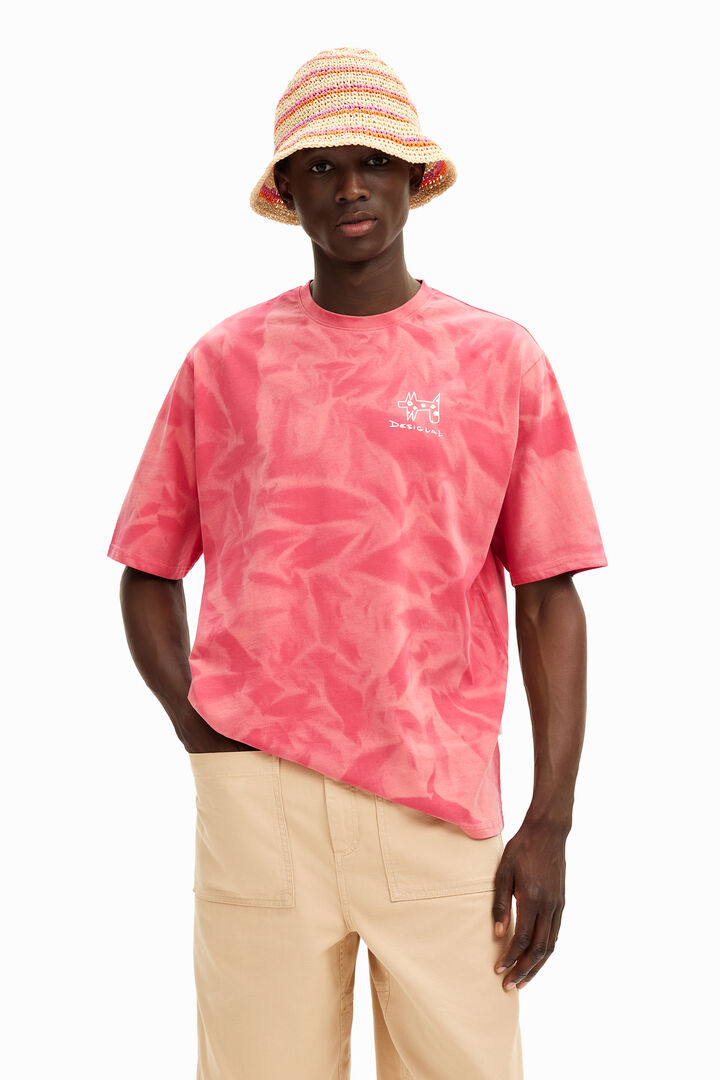 Printed T-shirt with gradient effect