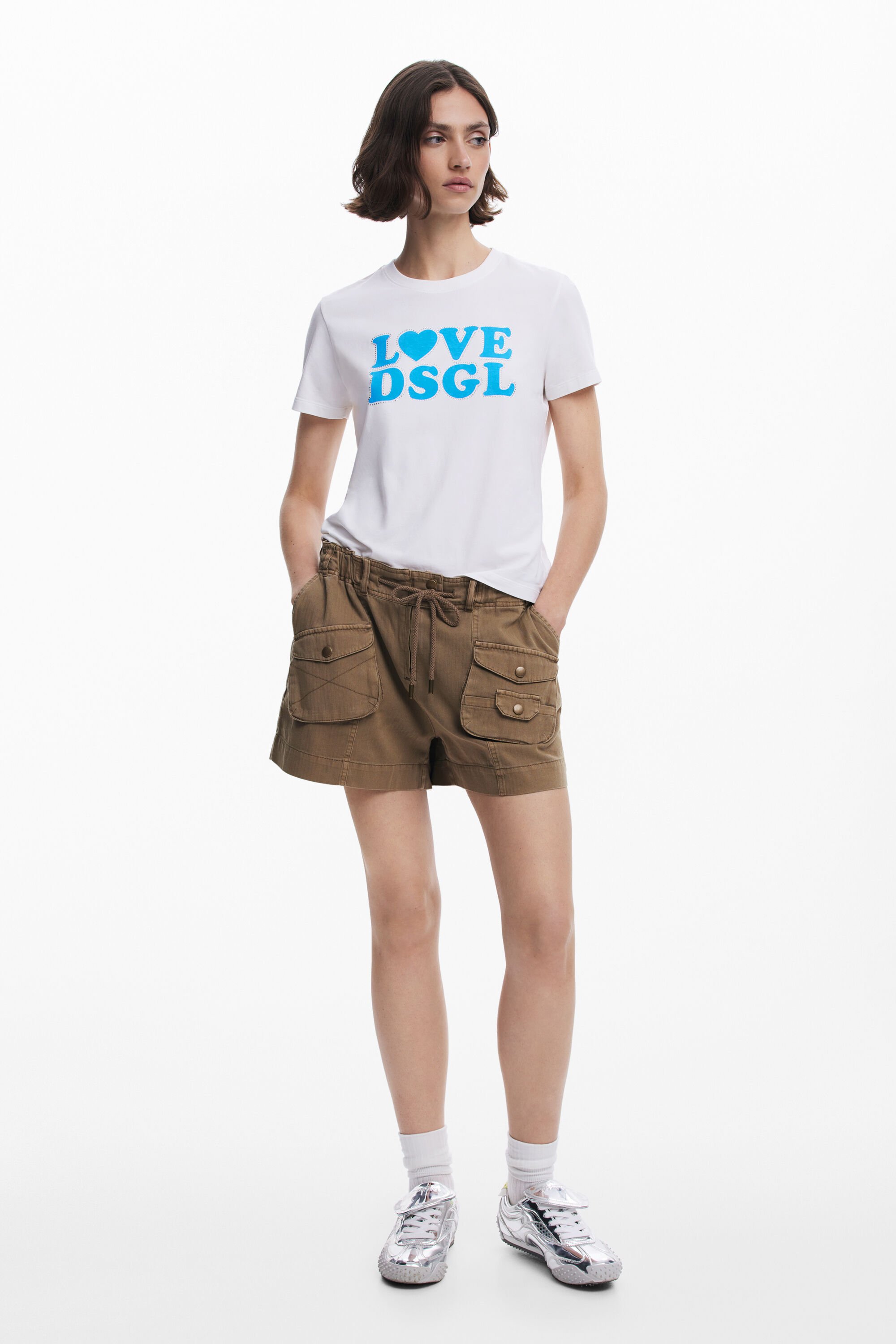 Plain cargo shorts