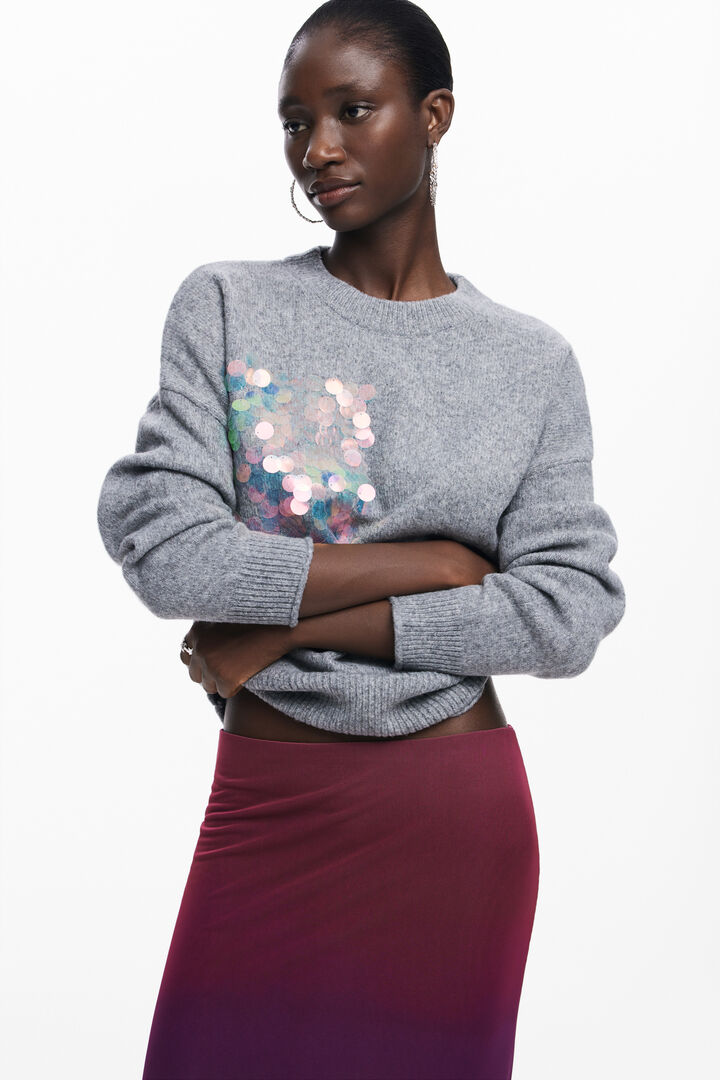 Gray scale sweater | Desigual