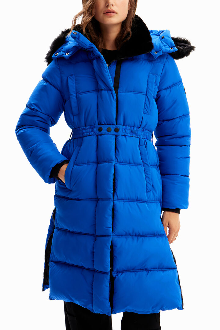 Quilted belted coat | Desigual