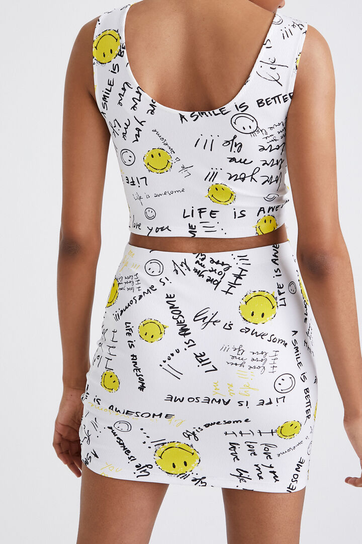 Crop-Top Slim Fit Smiley® | Desigual