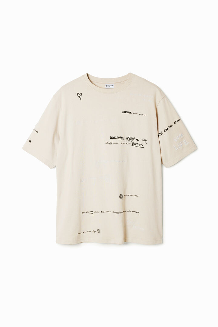 Short-sleeved T-shirt with lettering design | Desigual