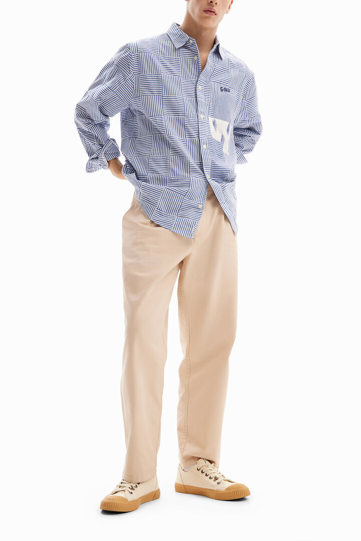 Patchwork striped shirt | Desigual