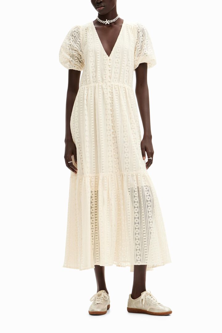 Long embroidered dress | Desigual
