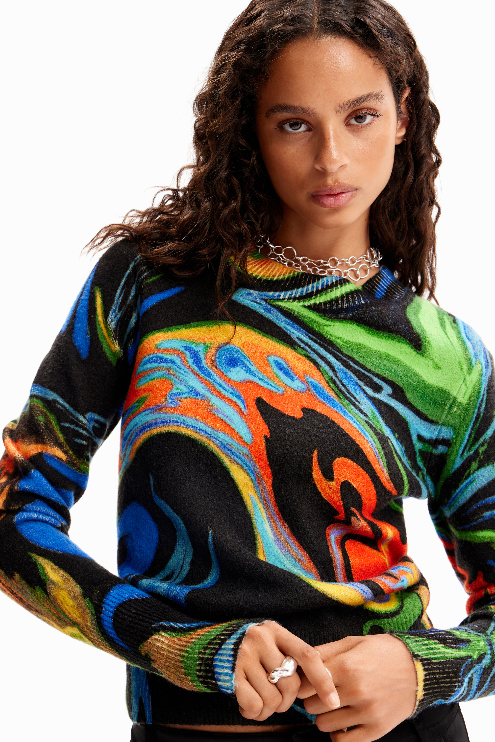 Desigual Marbled pullover