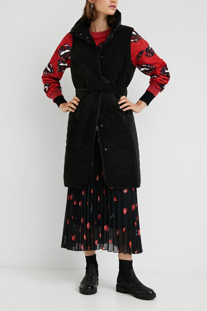 Long quilted gilet | Desigual