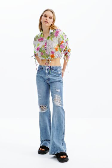 Camisa curta frunzit | Desigual