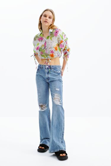 Short gathered shirt | Desigual