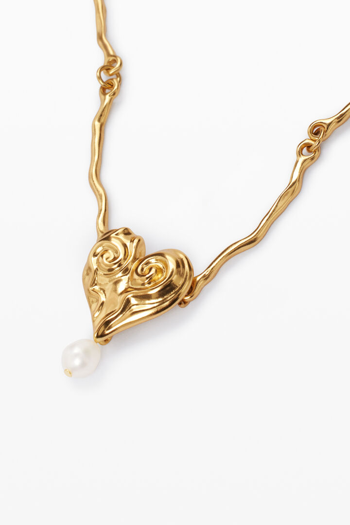 Zalio gold-plated pearl pendant | Desigual