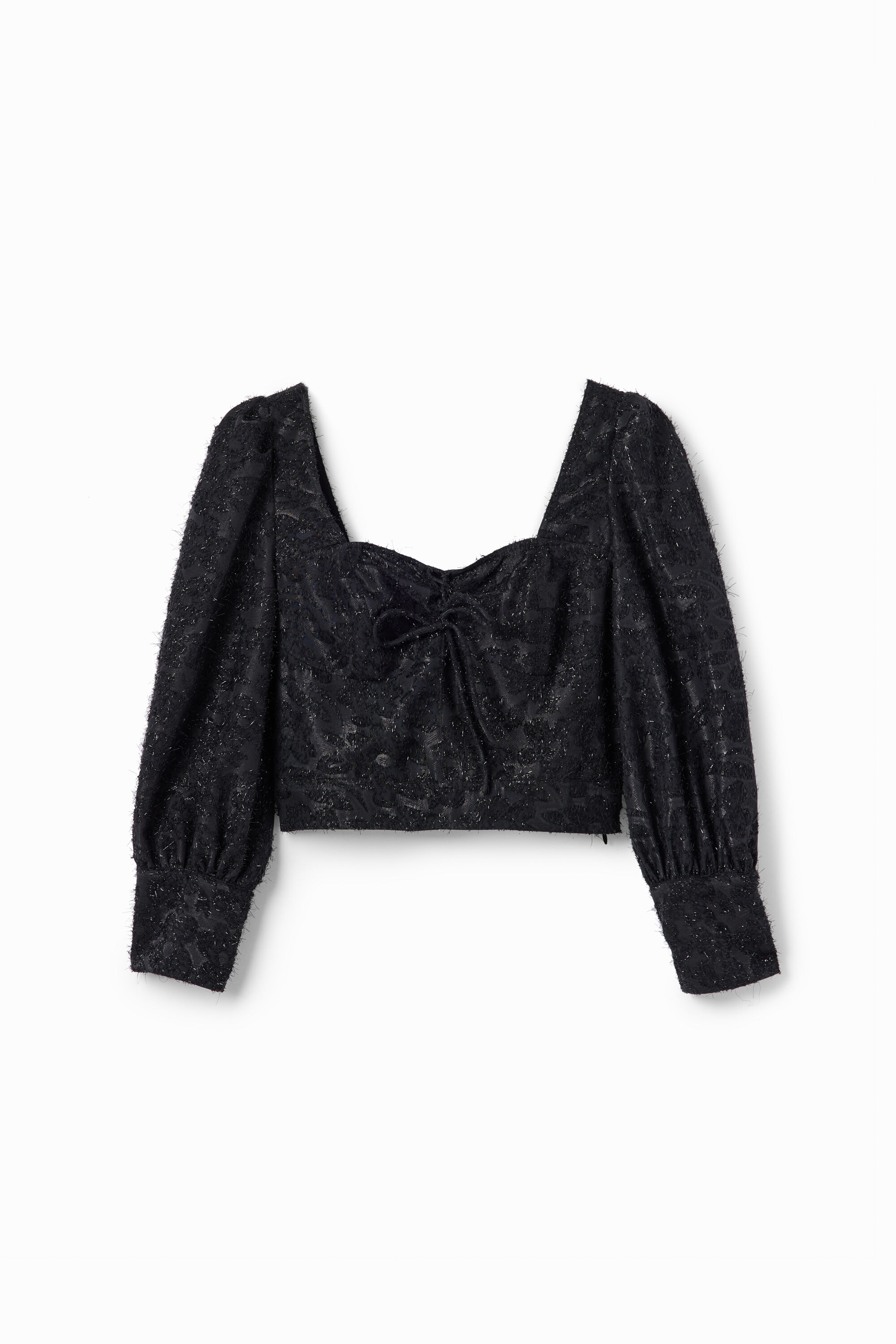 Blusa corta corsé brillo