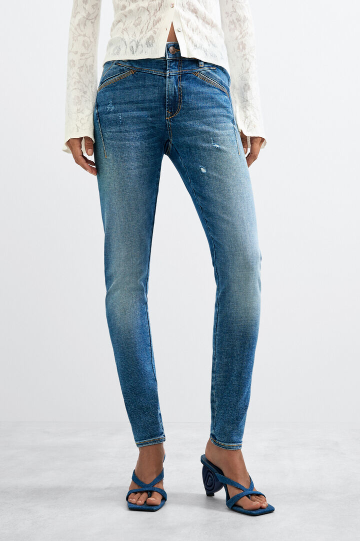 Skinny denim trousers