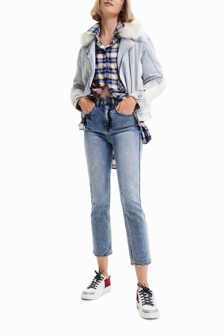 Fur-effect trucker jacket | Desigual