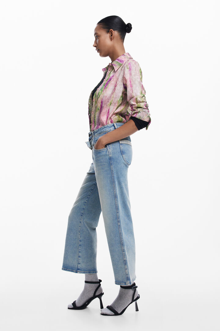 Vaquero culotte cinturón | Desigual