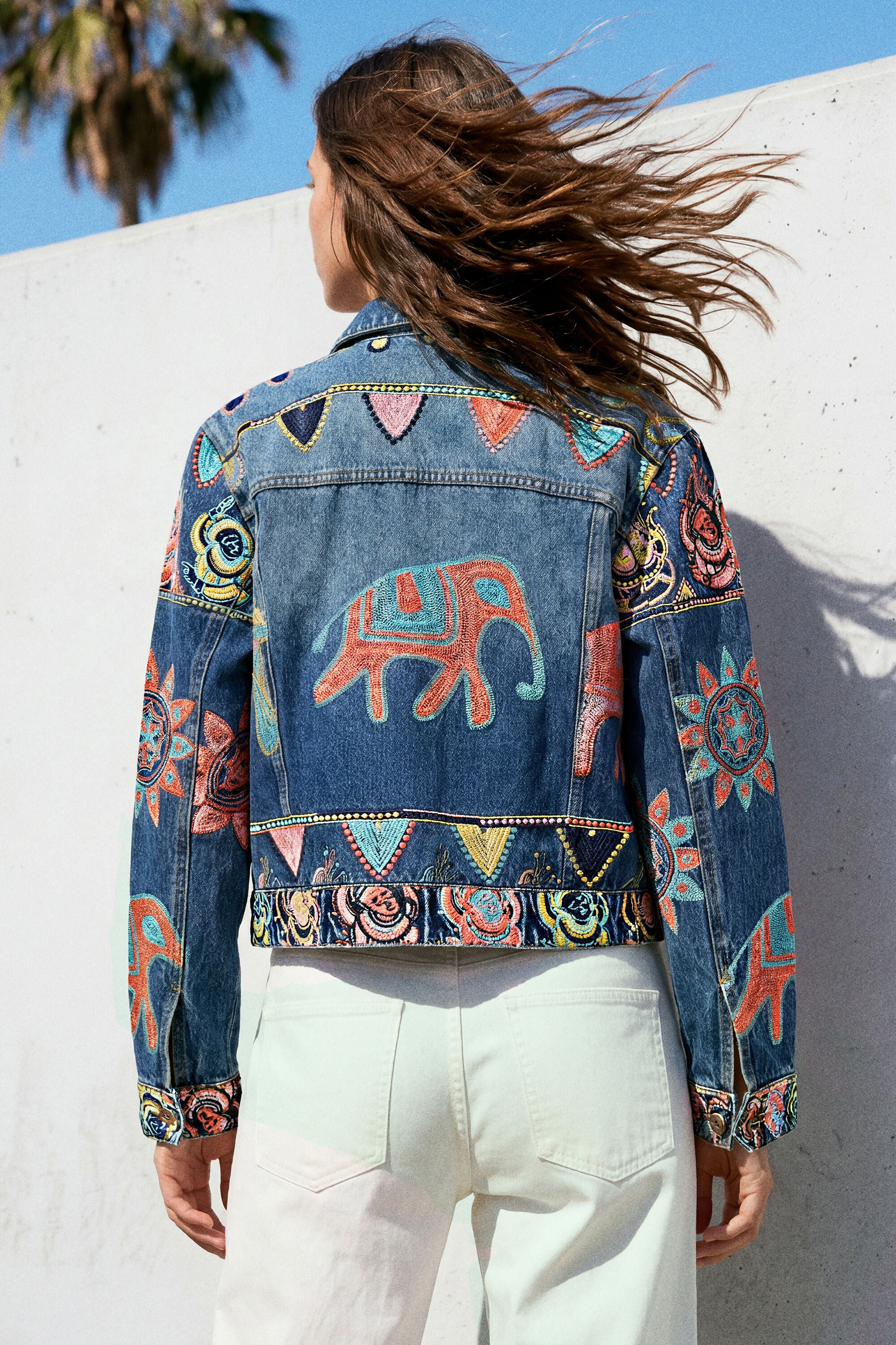 Printed Jacket 100% Cotton multicolour Women's I Desigual.com