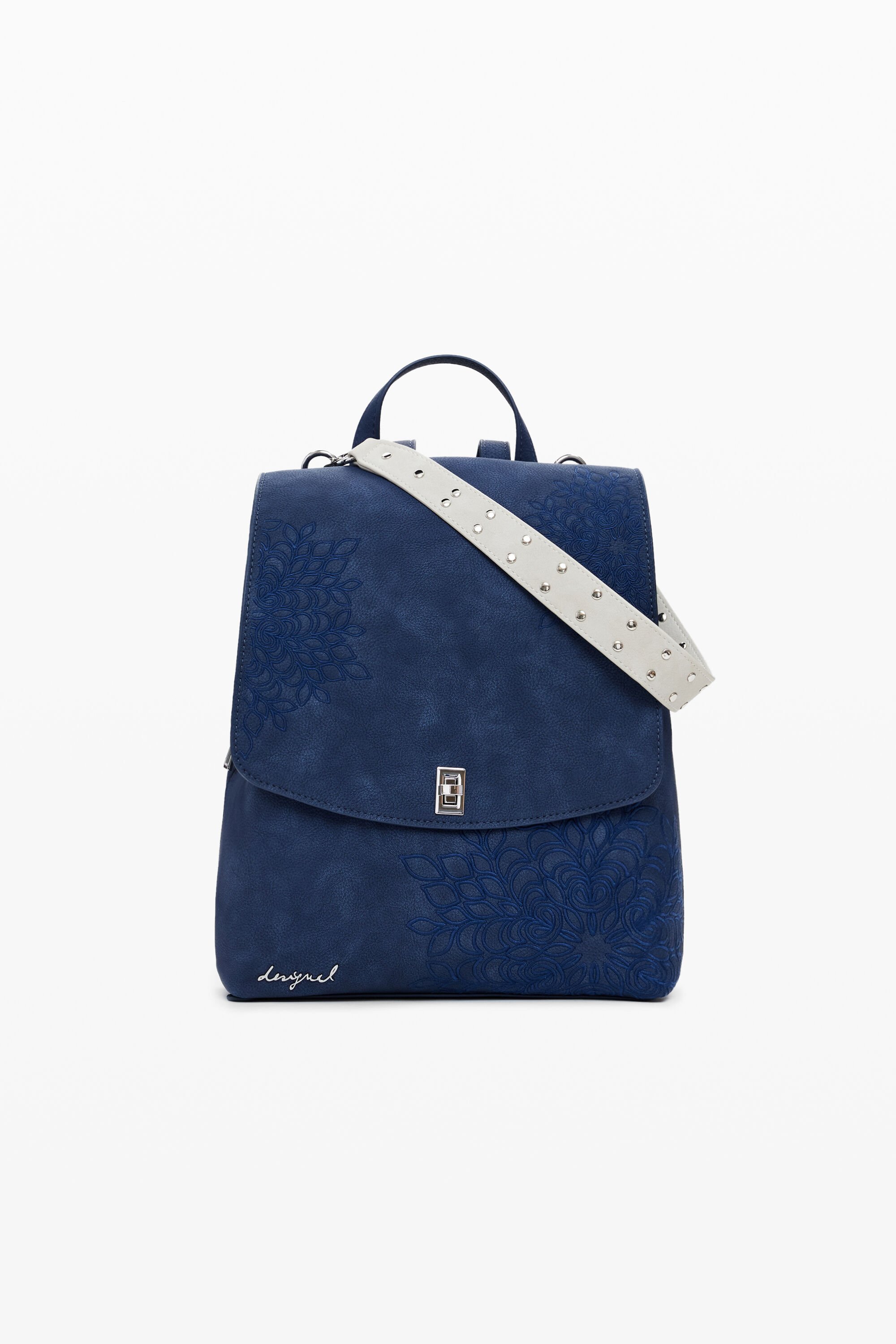 Kleine Rucksack mit Klappe und Prägungen