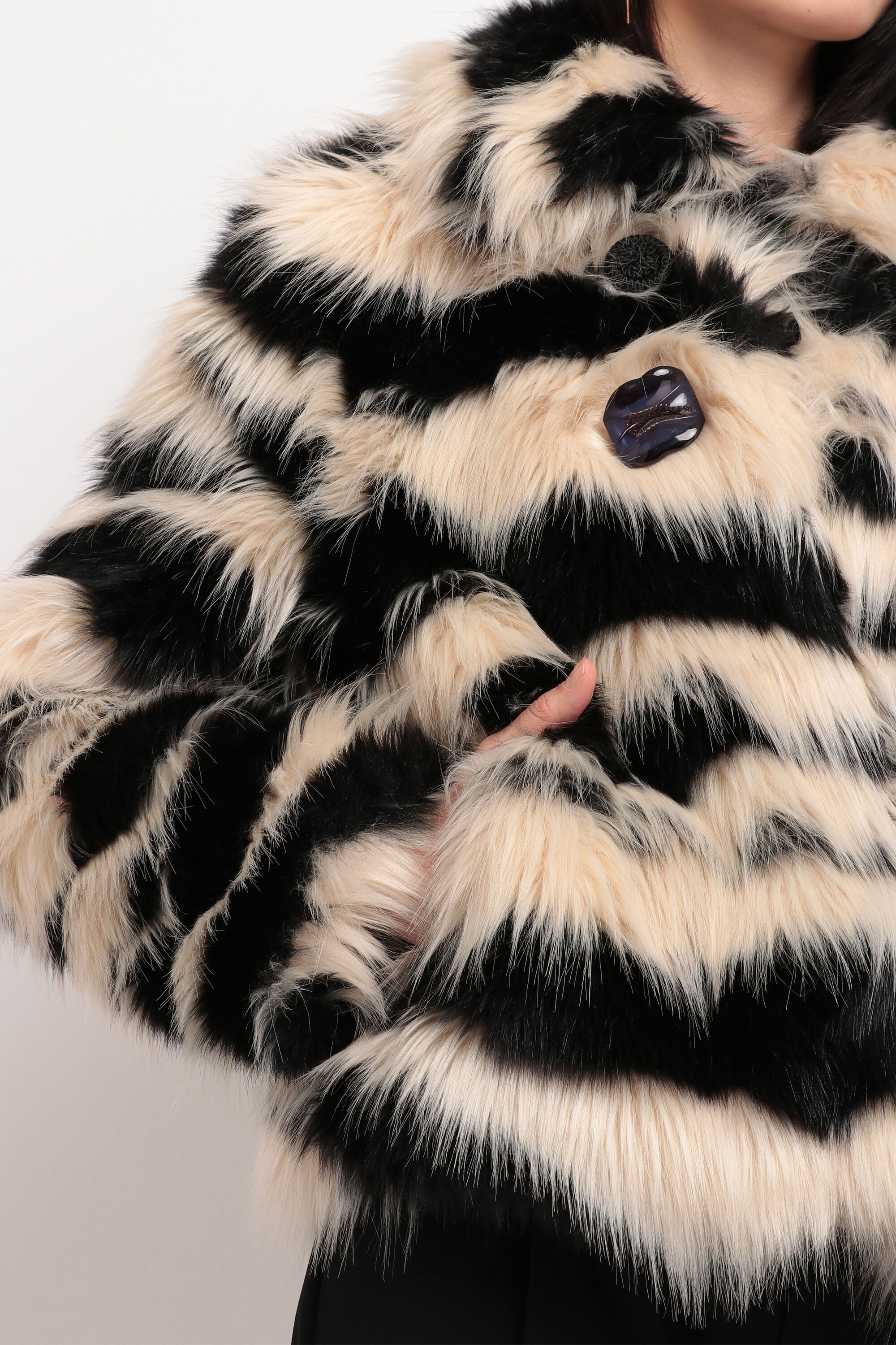 Chaqueta peluche desigual outlet